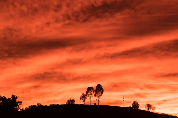 カリフォルニア州ラモーナに近い鮮やかな夕日 — ストック写真