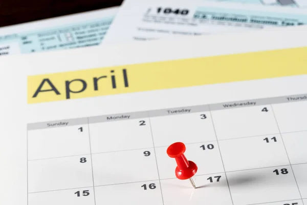 Tax day for 2017 returns is April 17, 2018 — Stock Photo, Image