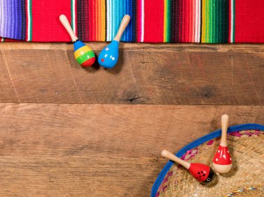 Cinco de Mayo arka plan ahşap kurullarında