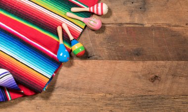Cinco de Mayo arka plan ahşap kurullarında
