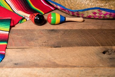 Cinco de Mayo arka plan ahşap kurullarında