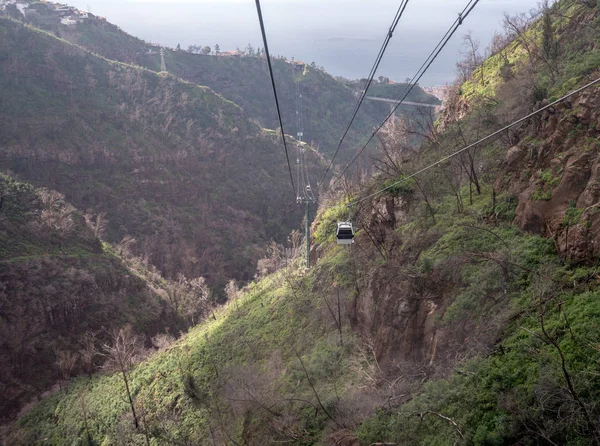 Teleférico de Monte a Jardins Botânicos em Madiera — Fotografia de Stock