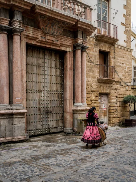 Straat flamencodanseres in Cadiz, Zuid Spanje — Stockfoto