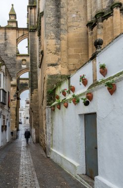 Arcos de la Frontera Cadiz İspanya yakınındaki yaşlı adam