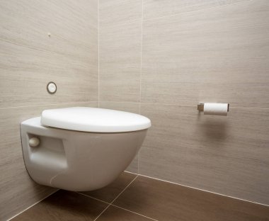 Modern tuvalet veya cruise gemi kabinde Wc
