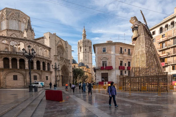 Estátuas complexas criadas para o Festival de Fallas em Valência — Fotografia de Stock