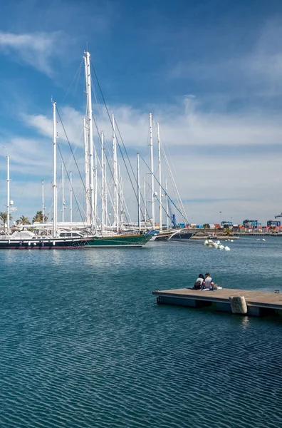 Juan Carlos 1 Marina Valencia İspanya — Stok fotoğraf