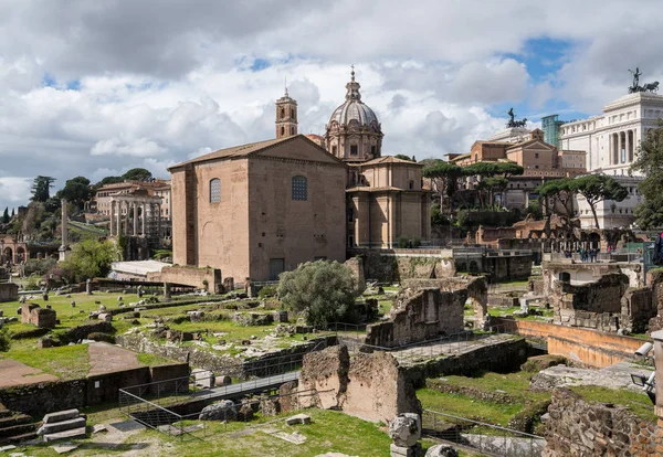 Kilise St Luca ve Roma'daki St Martina — Stok fotoğraf