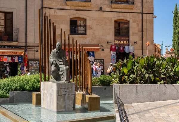 Estátua de Francisco de Salinas pela Universidade de Salamanca, na Espanha — Fotografia de Stock
