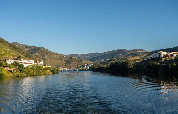 Croft och Royal Oporto Quintas eller vingård vid floden Douros strand i Portugal — Stockfoto