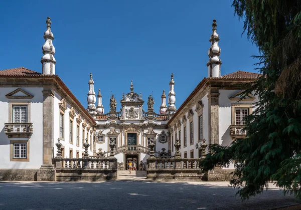 Detalhe das principais esculturas de entrada do Palácio de Mateus no norte de Portugal — Fotografia de Stock