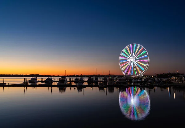 Roda gigante no porto nacional em Maryland fora de Washington DC — Fotografia de Stock