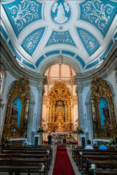 Iglesia Nuestra Señora de los Remedios sobre la ciudad de Lamego en el norte de Portugal — Foto de Stock