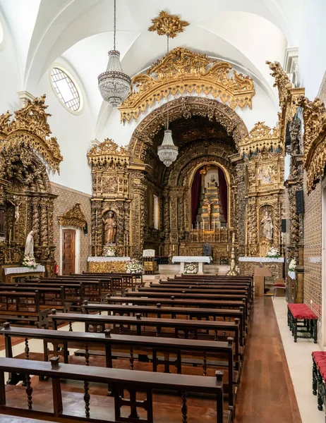 Interiér kostela Prezentace Very Cruz v Aveiru — Stock fotografie