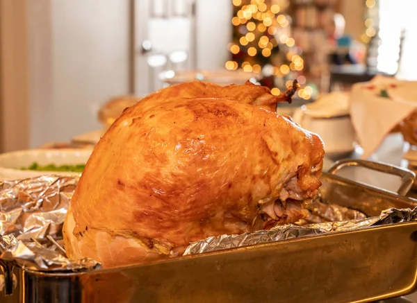 Sous vide coroa de peru depois de assar no forno para o Natal — Fotografia de Stock