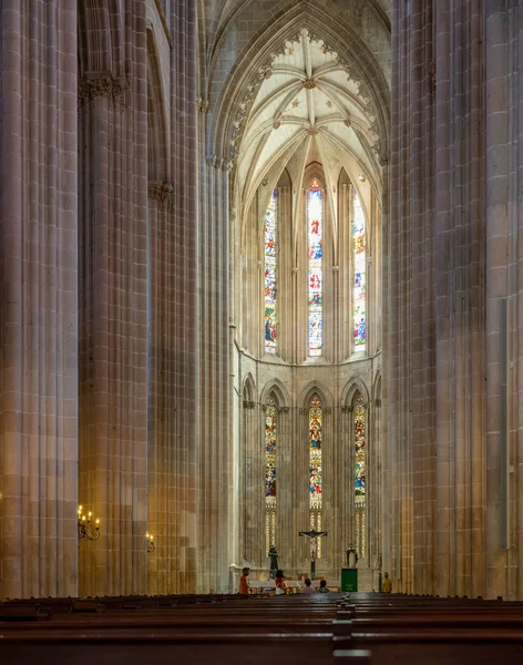 Interiér kláštera Batalha u Leirie v Portugalsku — Stock fotografie