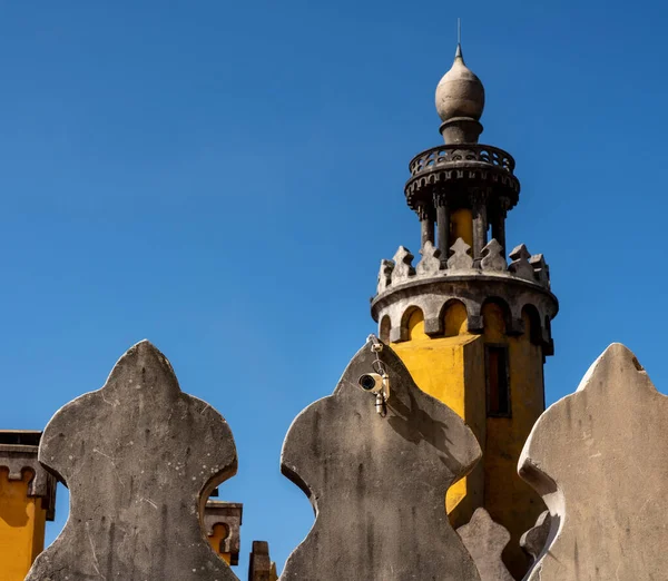 Pena Palace outside Sintra is a colorful royal building in Portugal — 스톡 사진