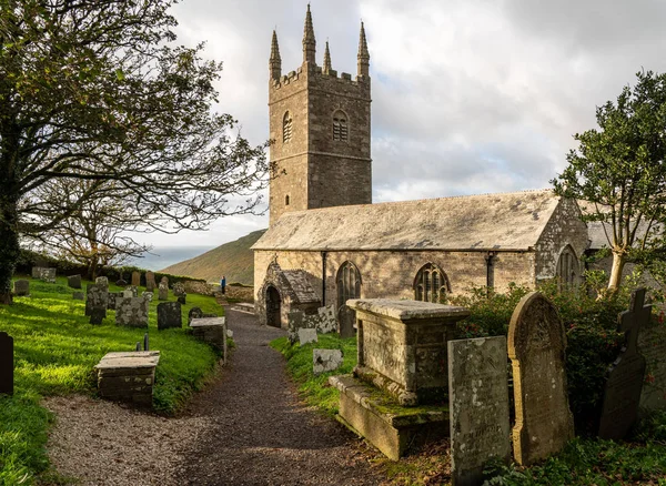 Antiga igreja paroquial de Santa Morwenna em Morwenstow — Fotografia de Stock