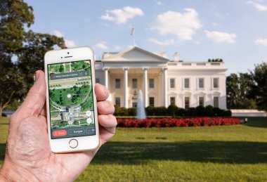 Washington 'daki Beyaz Saray' ın tam yeri için üç kelimelik kavram uygulaması