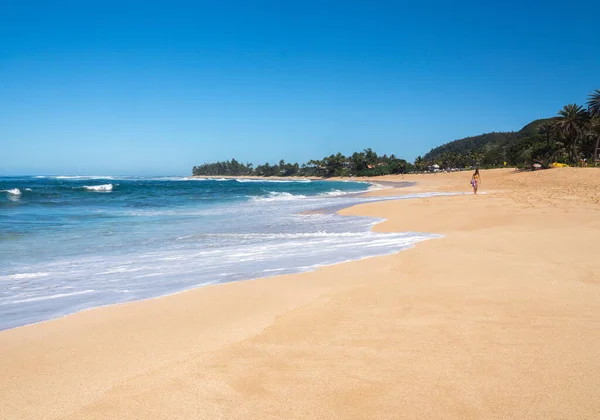 Playa de arena en el parque Sunset Beach en la costa norte de Oahu —  Fotos de Stock