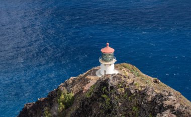 Steep trail to the lighthouse on Makapuu point on Oahu, Hawaii clipart