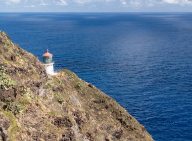 Steep trail to the lighthouse on Makapuu point on Oahu, Hawaii clipart