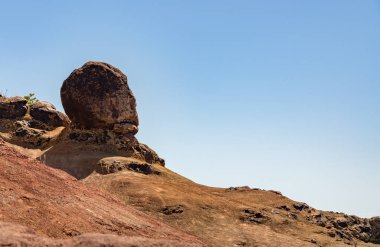 Rock shaped like the head of an ape or gorilla in Waimea Canyon clipart