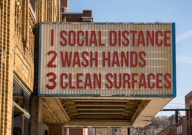 Recommendations for avoiding Coronavirus on downtown Main Street cinema