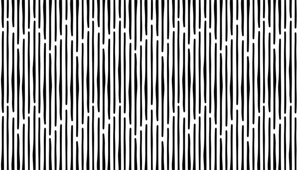 抽象的な手は、シームレスなストライプ パターンを描画します。黒い垂直線 — ストックベクタ