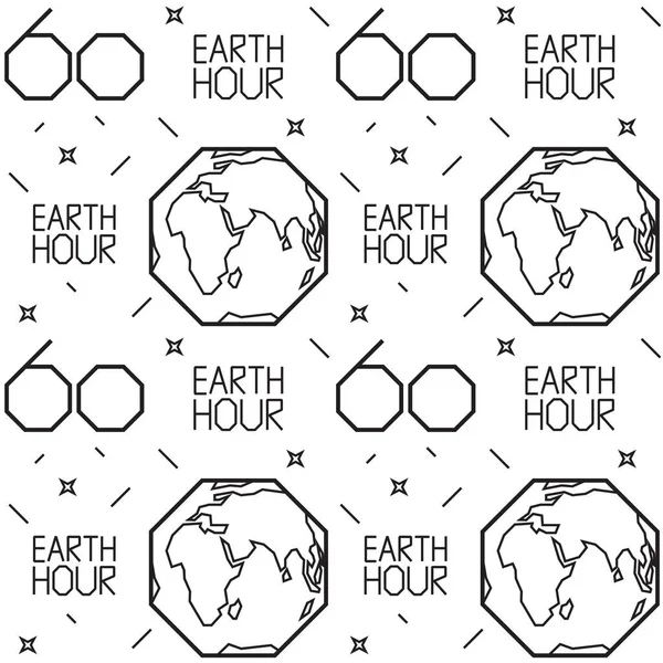 Padrão de hora terrestre — Vetor de Stock