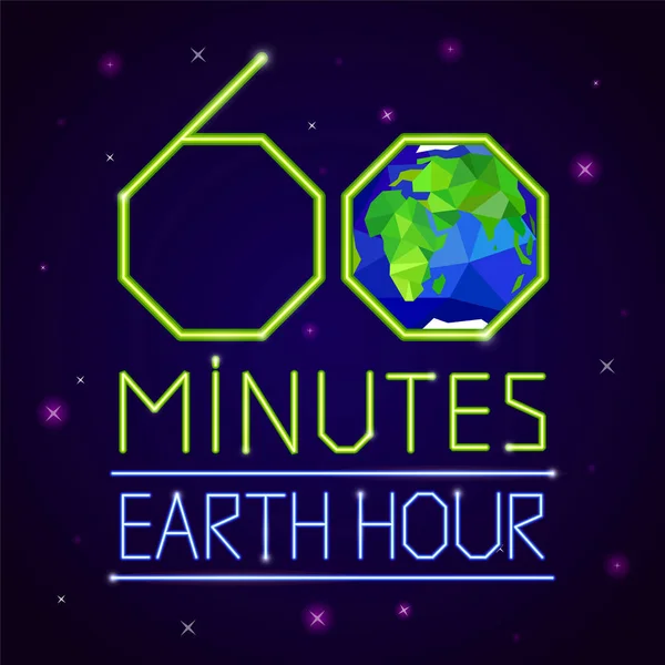 Earth hour banner — Stock Vector