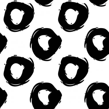 Dikişsiz dekoratif desen mürekkep ile daireler çizmek