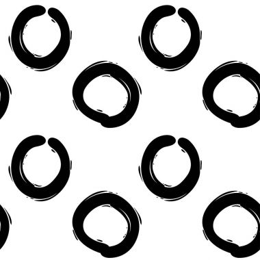 Dikişsiz dekoratif desen mürekkep ile daireler çizmek