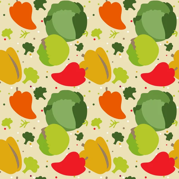 秋野菜のパターン — ストックベクタ