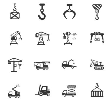 kaldırma makineleri Icon set