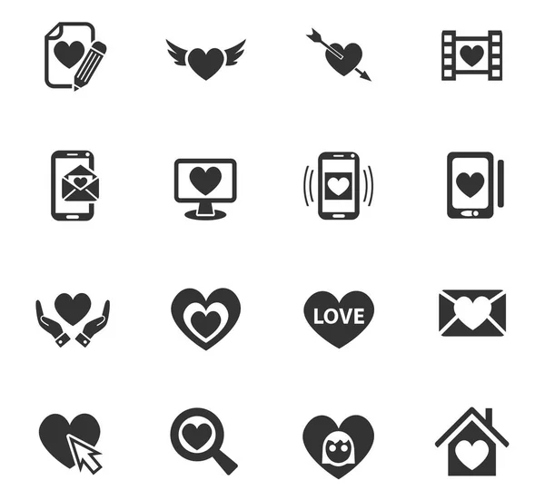 Love icon set — Stock Vector