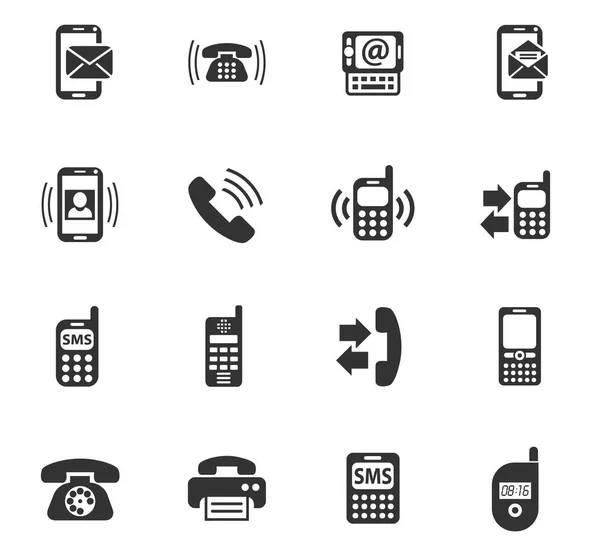 Zestaw ikon telefon — Wektor stockowy