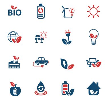 Alternatif enerji simgesi seti