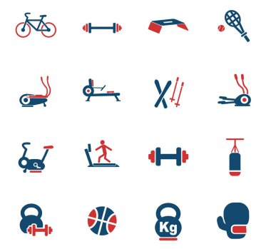 spor ekipmanları Icon set