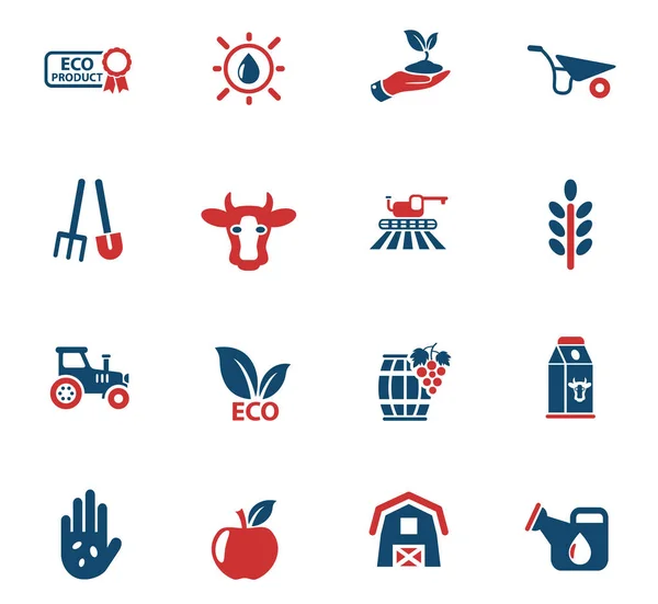 Agricultural icon set — Stock Vector