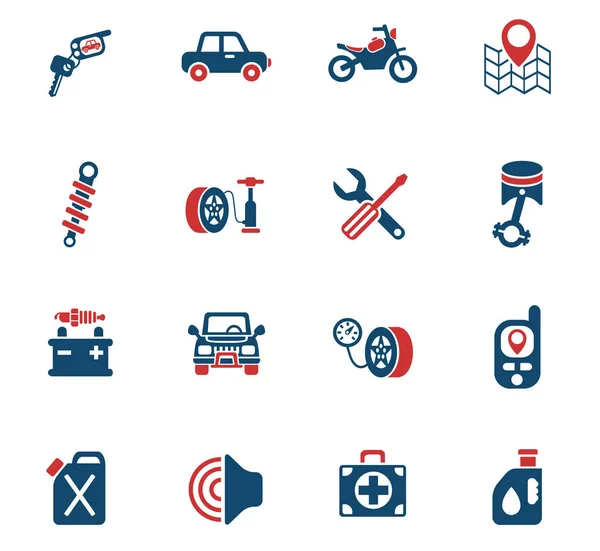 Auto winkel pictogramserie — Stockvector