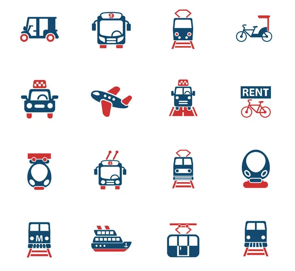 Public transport icon set — Stock Vector