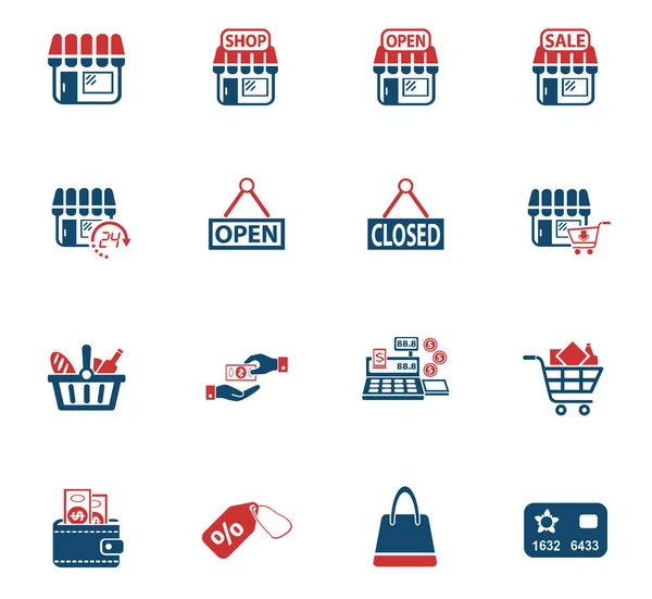 Shop icon set — Stock Vector