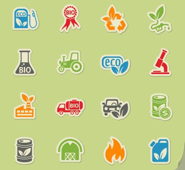 biyo yakıt Icon set