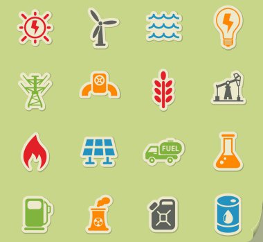 yakıt ve güç Icon set