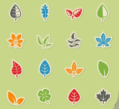 Yaprak simgesi seti