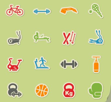 spor ekipmanları Icon set