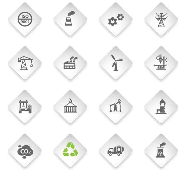 Industry icon set — Stock Vector