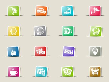 otobüs istasyonu Icon set