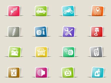 Araba Dükkanı Icon set